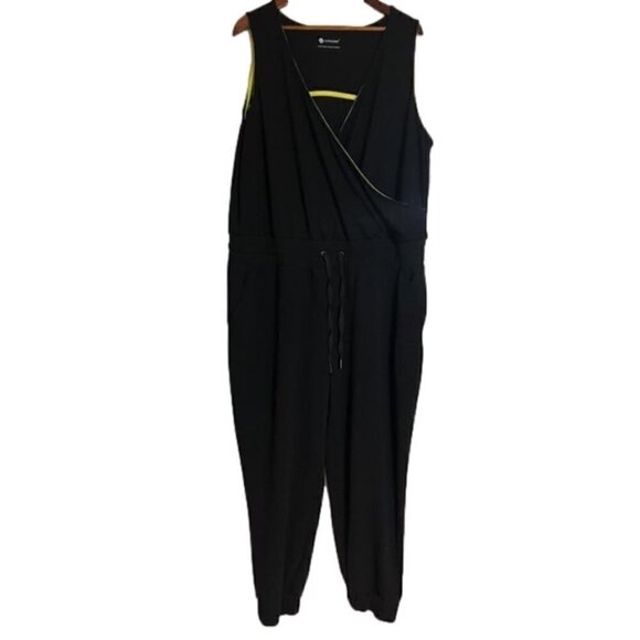 Pennington’s Active Zone 2X Lady’s Black Sleeveless Comfy Casual Stretchy Romper - Picture 1 of 9